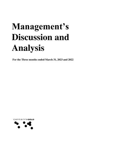 Thumbnail Centerra Gold Quarterly Report 2023-q1