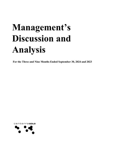 Thumbnail Centerra Gold Quarterly Report 2024-q3