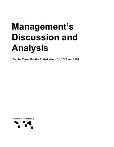 Thumbnail Centerra Gold Quarterly Report 2025-q1