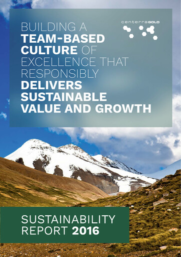 Thumbnail Centerra Gold Sustainability Report 2016