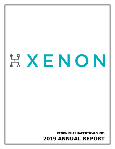 Thumbnail Xenon Pharmaceuticals Annual Report 2019