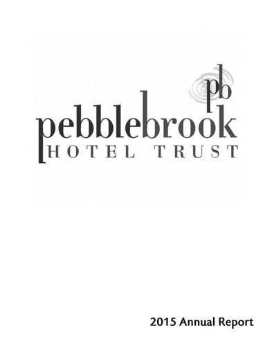 Thumbnail Pebblebrook Hotel Trust Annual Report 2015