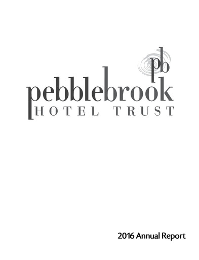 Thumbnail Pebblebrook Hotel Trust Annual Report 2016