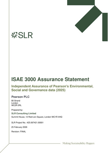 Thumbnail Pearson ESG Report 2025