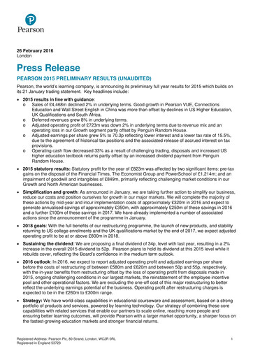 Vorschaubild Pearson Finanzbericht 2015