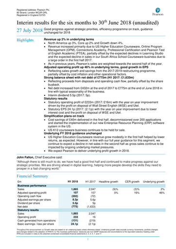 Vorschaubild Pearson Halbjahresbericht 2018