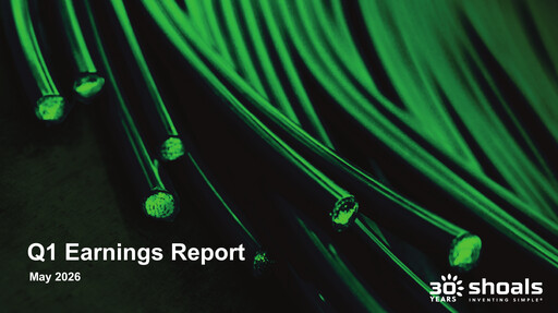 Thumbnail Shoals Technologies Quarterly Report 2026-q1