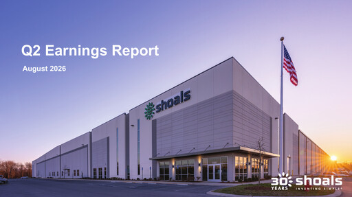 Thumbnail Shoals Technologies Quarterly Report 2026-q2