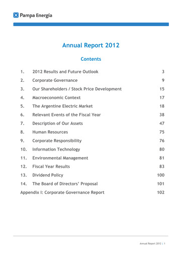 Thumbnail Pampa Energía
 Annual Report 2012