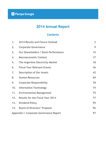 Thumbnail Pampa Energía
 Annual Report 2014