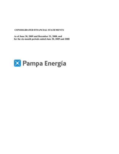 Thumbnail Pampa Energía
 Financial Statement 2009-h1