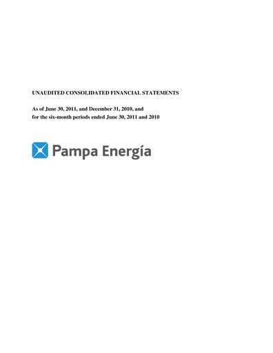 Thumbnail Pampa Energía
 Financial Statement 2011-h1