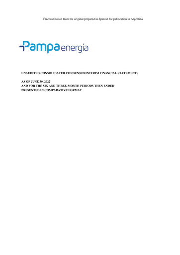 Thumbnail Pampa Energía
 Financial Statement 2022-h1