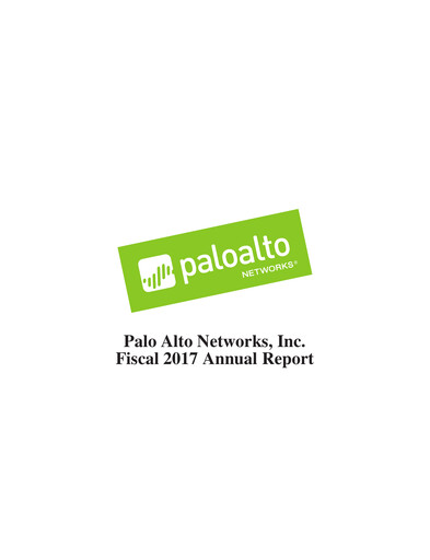 Thumbnail Palo Alto Networks
 Annual Report 2017