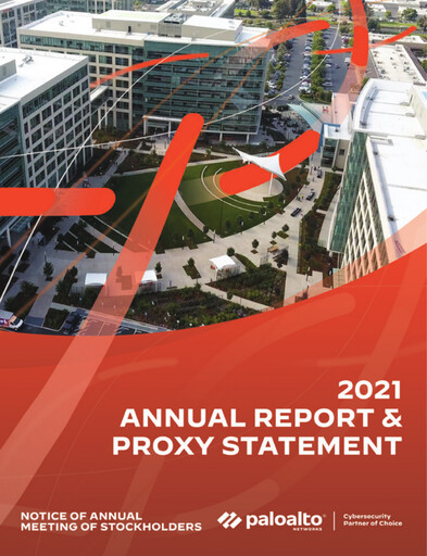 Thumbnail Palo Alto Networks
 Annual Report 2021