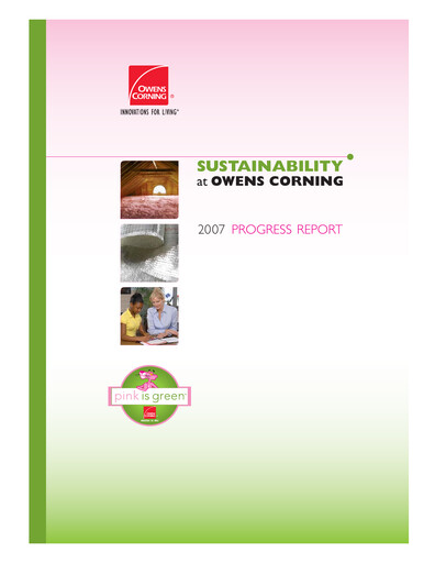 Thumbnail Owens Corning
 Sustainability Report 2007