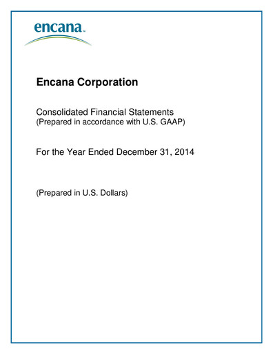 Thumbnail Ovintiv Financial Statement 2014