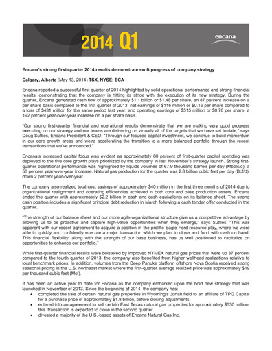 Vorschaubild Ovintiv Quartalsbericht 2014-q1