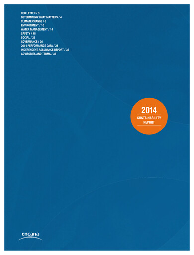 Thumbnail Ovintiv Sustainability Report 2014