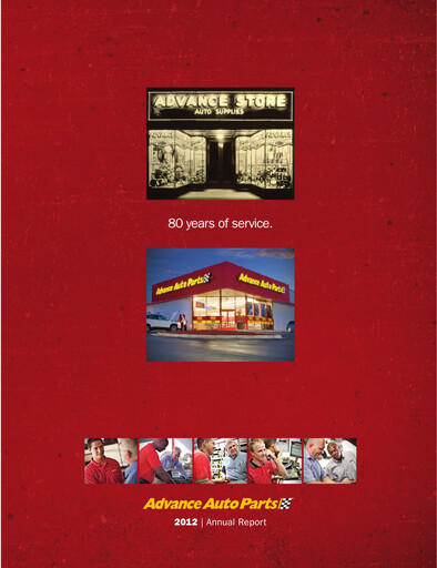 Thumbnail Advance Auto Parts
 Annual Report 2012