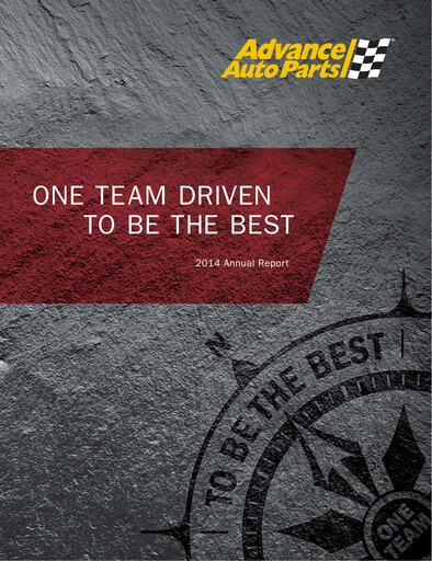 Thumbnail Advance Auto Parts
 Annual Report 2014
