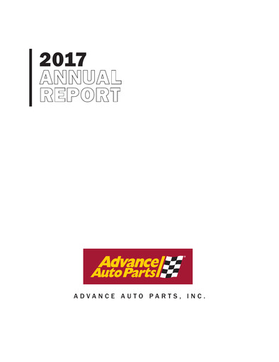 Thumbnail Advance Auto Parts
 Annual Report 2017