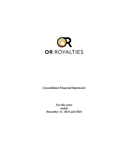 Miniature OR Royalties
 Bilan financier fy2025