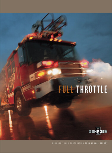 Thumbnail Oshkosh Corporation
 Annual Report 2004