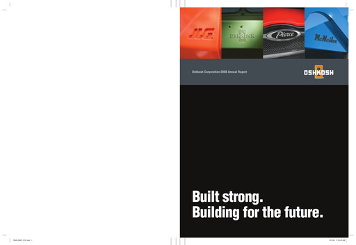Thumbnail Oshkosh Corporation
 Annual Report 2008