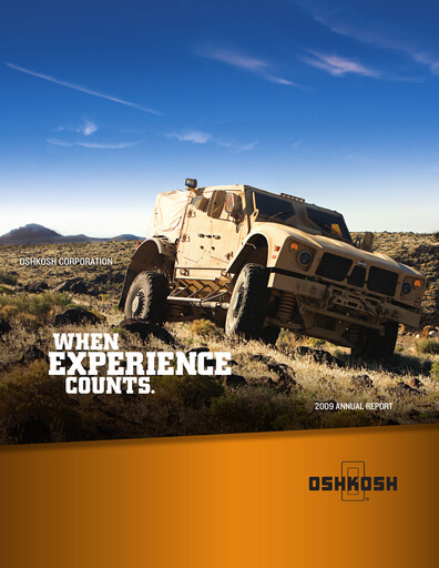 Thumbnail Oshkosh Corporation
 Annual Report 2009
