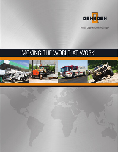 Thumbnail Oshkosh Corporation
 Annual Report 2013