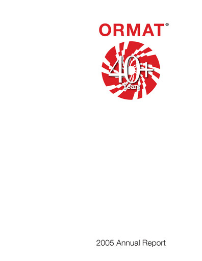 Thumbnail Ormat Technologies
 Annual Report 2005