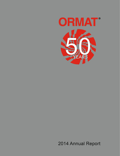 Thumbnail Ormat Technologies
 Annual Report 2014