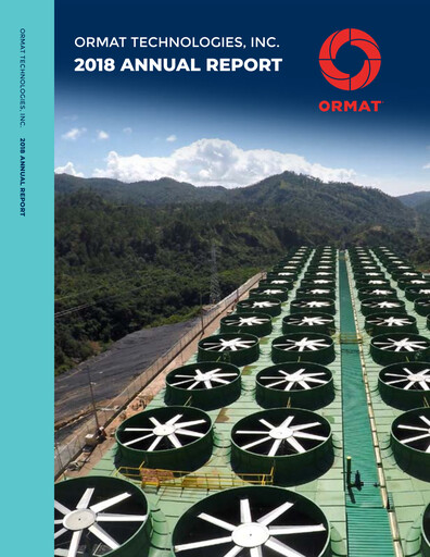 Thumbnail Ormat Technologies
 Annual Report 2018