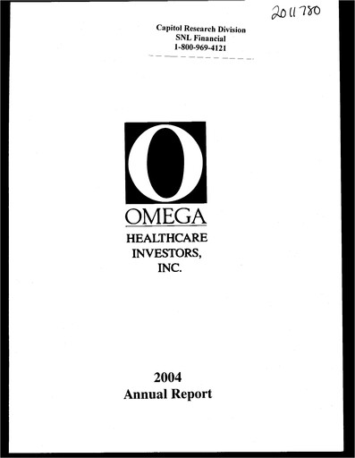 Thumbnail Omega Healthcare Investors Annual Report 2004