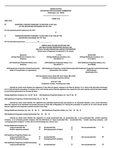 Thumbnail Omega Healthcare Investors Quarterly Report 2017-q2