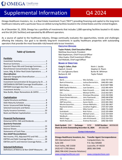 Thumbnail Omega Healthcare Investors Quarterly Report 2024-q4