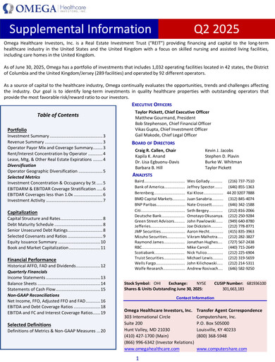 Vorschaubild Omega Healthcare Investors Quartalsbericht 2025-q2