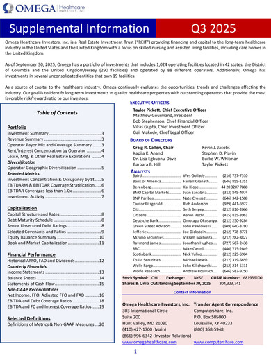 Vorschaubild Omega Healthcare Investors Quartalsbericht 2025-q3