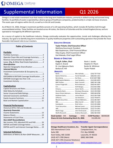Thumbnail Omega Healthcare Investors Quarterly Report 2026-q1