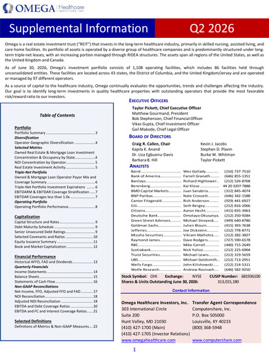 Thumbnail Omega Healthcare Investors Quarterly Report 2026-q2