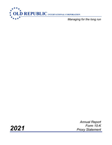 Thumbnail Old Republic International
 Annual Report 2021