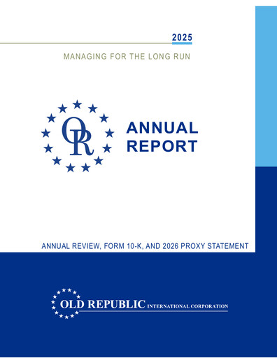 Thumbnail Old Republic International
 Annual Report 2025