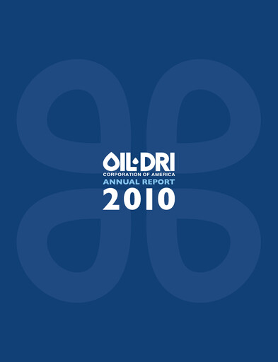 Thumbnail Oil-Dri Corporation Of America
 Annual Report 2010