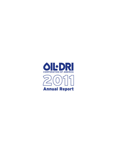 Thumbnail Oil-Dri Corporation Of America
 Annual Report 2011
