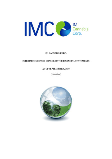 Thumbnail IM Cannabis Financial Statement 2020-9m