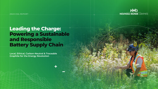 Thumbnail Nouveau Monde Graphite ESG Report 2024