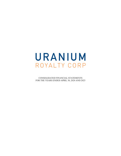Thumbnail Uranium Royalty Financial Statement fy2024