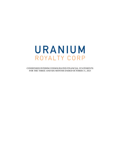 Thumbnail Uranium Royalty Quarterly Report fy2024-q2