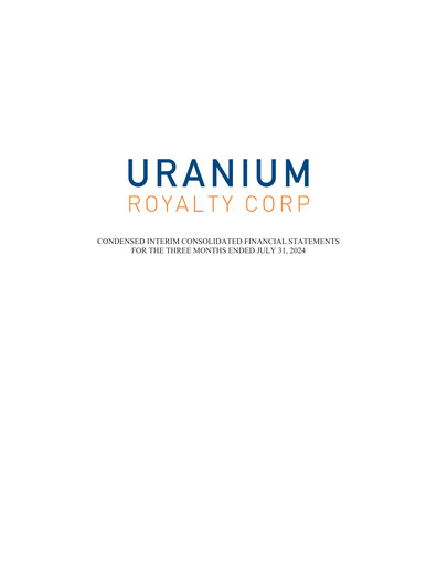 Thumbnail Uranium Royalty Quarterly Report fy2025-q1